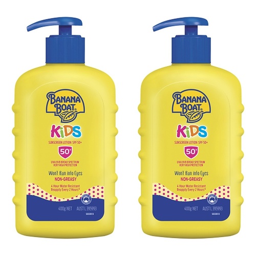 Banana Boat Kids Sunscreen Lotion SPF 50+ 400g Pack of 2