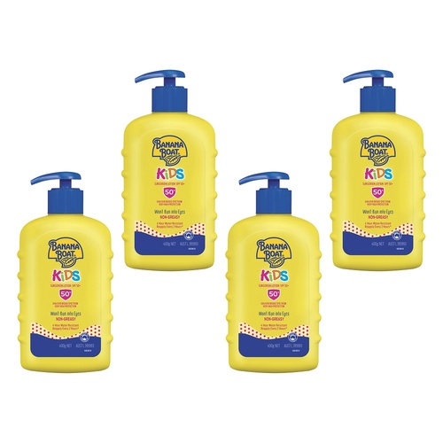 Banana Boat Kids Sunscreen Lotion SPF 50+ 400g Pack of 4