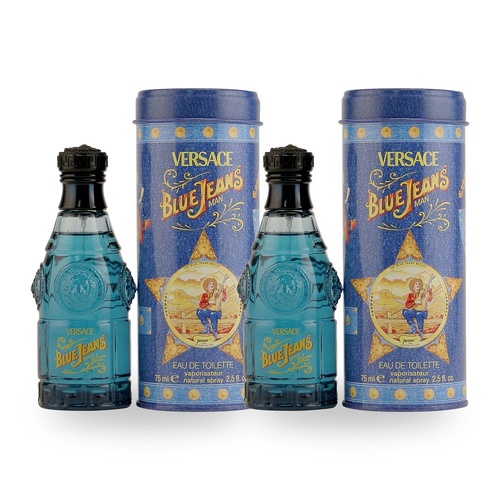 Versace Blue Jeans Eau De Toilette EDT Spray 75ml Pack of 2