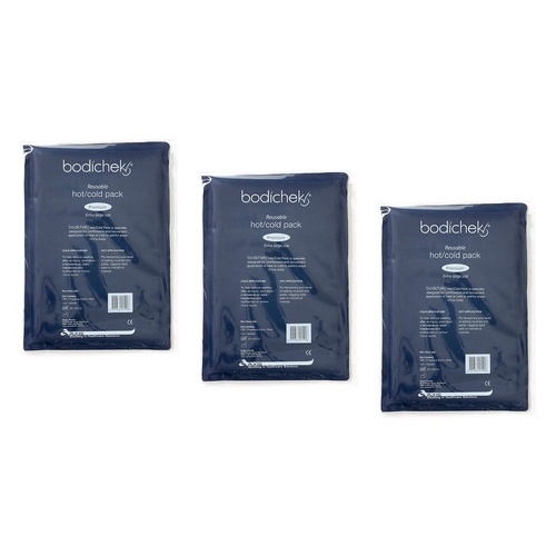 Bodichek Reusable Hot/Cold Gel Pack Large 28x18cm Bundle of 3