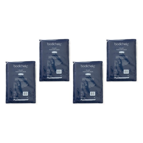 Bodichek Reusable Hot/Cold Gel Pack Large 28x18cm Bundle of 4