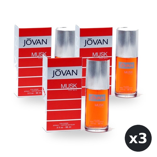 Jovan Musk for Men Cologne Spray 88ml Pack of 3