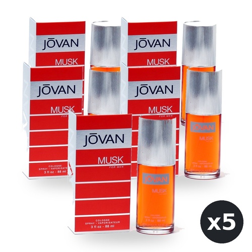 Jovan Musk for Men Cologne Spray 88ml Pack of 5