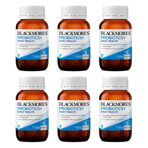 Blackmores Probiotics+ Daily Health 30 Capsules Pack of 6