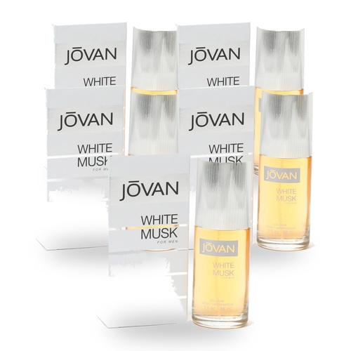 Jovan White Musk for Men Eau De Cologne EDC Spray 88ml Pack of 5