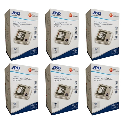A&D Digital Blood Pressure Monitor Wide Cuff Pack of 6