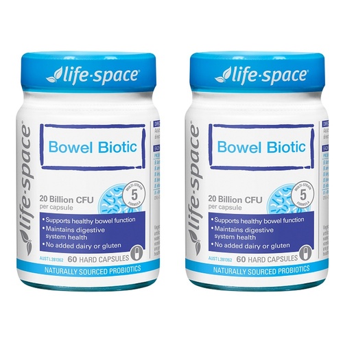 Life-Space Bowel Biotic 60 Capsules Pack of 2