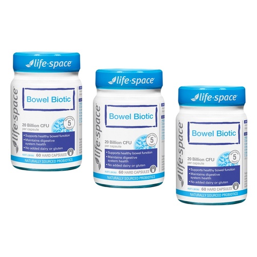 Life-Space Bowel Biotic 60 Capsules Pack of 3
