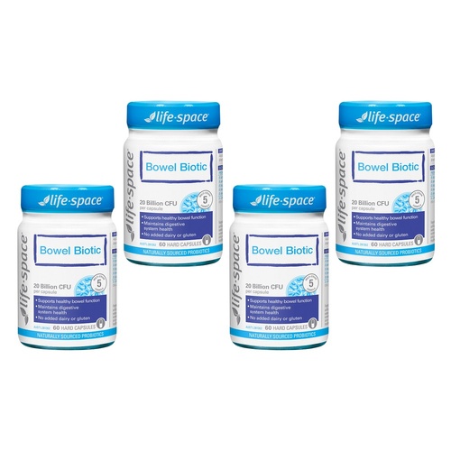 Life-Space Bowel Biotic 60 Capsules Pack of 4