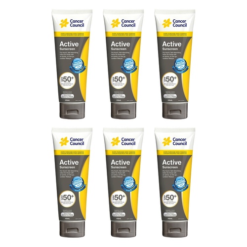 Cancer Council Active Dry Touch Sunscreen SPF50+ 110mL Pack of 6