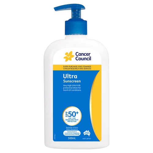 Cancer Council Ultra Sunscreen SPF 50+ 500mL