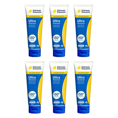 Cancer Council Ultra Sunscreen SPF 50+ 250mL Pack of 6