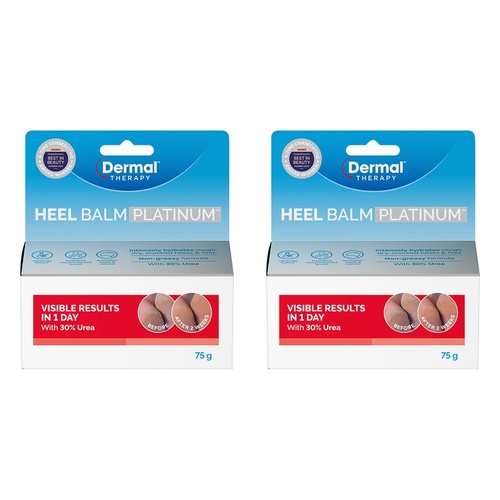 Dermal Therapy Heel Balm Platinum 75g Pack of 2