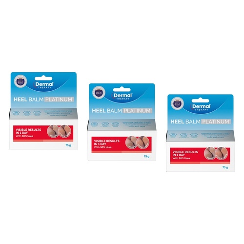 Dermal Therapy Heel Balm Platinum 75g Pack of 3