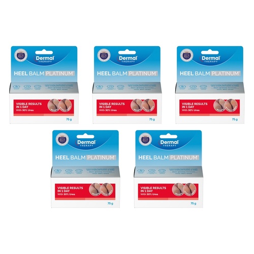 Dermal Therapy Heel Balm Platinum 75g Pack of 5