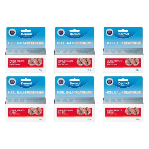 Dermal Therapy Heel Balm Platinum 75g Pack of 6