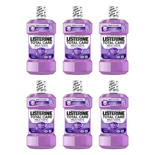 Listerine Total Care Zero Antibacterial Mouthwash 250mL Pack of 6