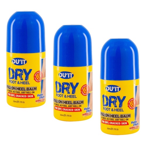 DU'IT Roll-On Heel & Foot Balm 50mL Pack of 3
