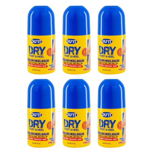 DU'IT Roll-On Heel & Foot Balm 50mL Pack of 6