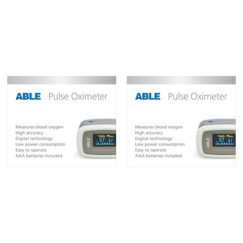 Able Fingertip Pulse Oximeter Pack of 2