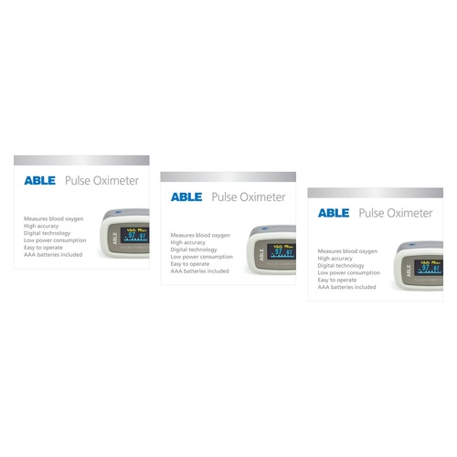 Able Fingertip Pulse Oximeter Pack of 3