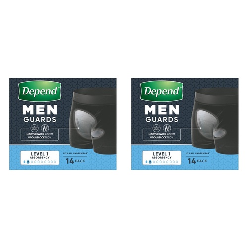 Depend Shields for Men Light 14 Pack x 6 Bundle of 2