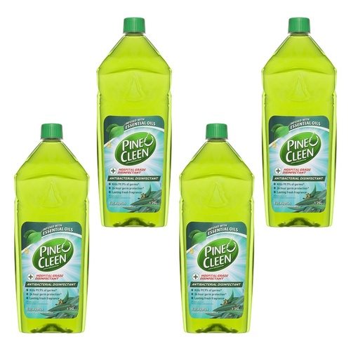 Pine O Cleen Antibacterial Disinfectant Liquid Eucalyptus 1.25L Pack of 4
