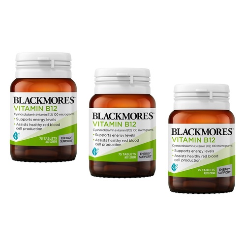 Blackmores Vitamin B12 75 Tablets Pack of 3