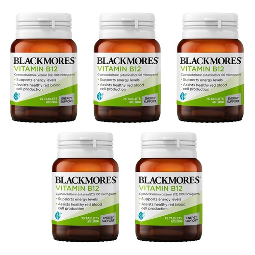 Blackmores Vitamin B12 75 Tablets Pack of 5