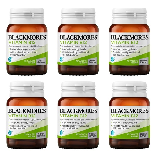 Blackmores Vitamin B12 75 Tablets Pack of 6