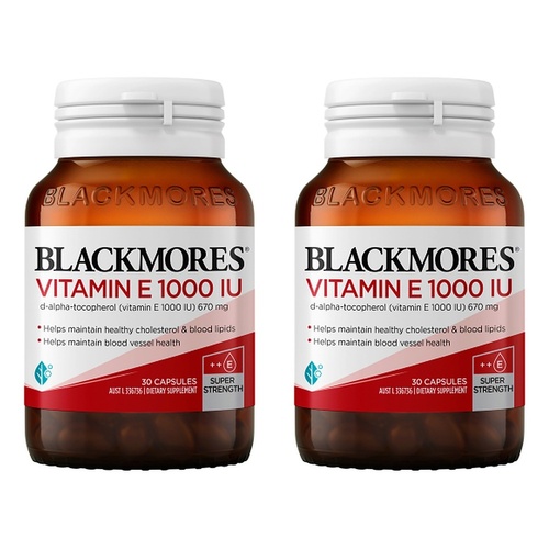 Blackmores Vitamin E 1000 IU 30 Capsules Pack of 2