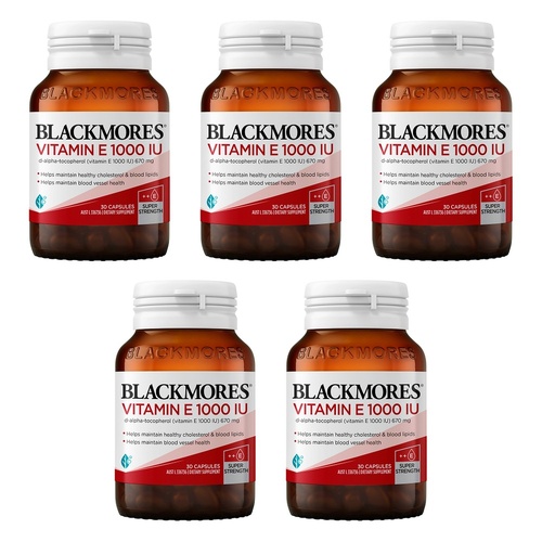 Blackmores Vitamin E 1000 IU 30 Capsules Pack of 5