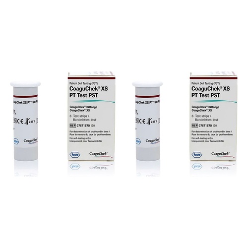 CoaguChek XS PT Test 6 Strips Pack of 2