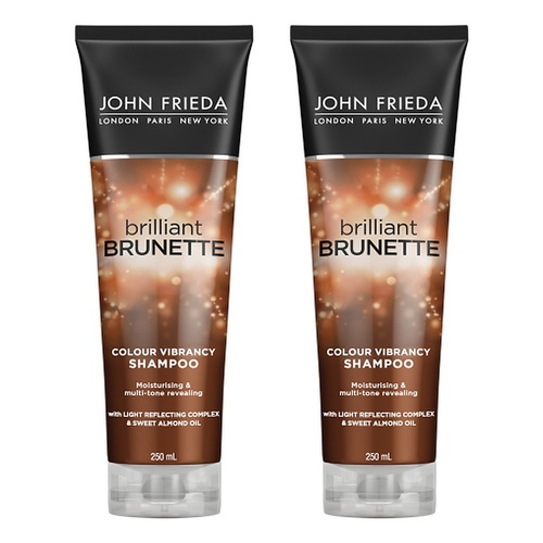 John Frieda Brunette Colour Protecting Moisturising Shampoo 250mL Pack of 2
