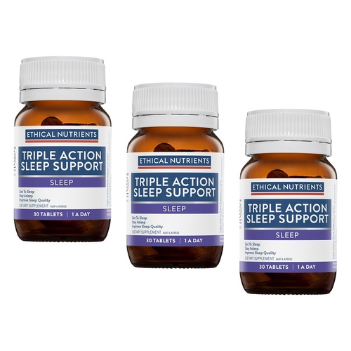 Ethical Nutrients Triple Action Sleep Support 30 Tablets Pack of 3