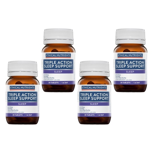 Ethical Nutrients Triple Action Sleep Support 30 Tablets Pack of 4