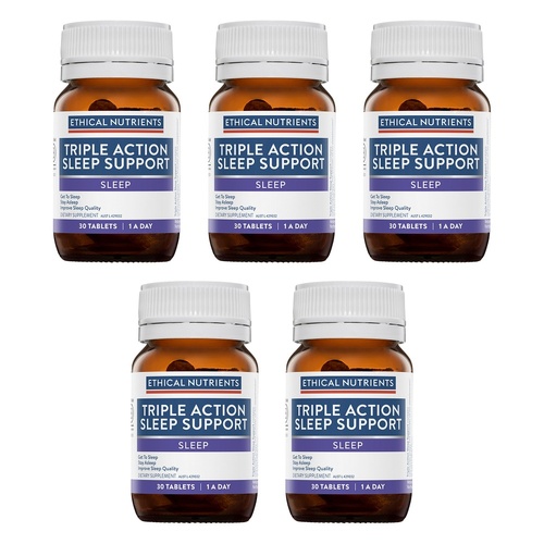 Ethical Nutrients Triple Action Sleep Support 30 Tablets Pack of 5