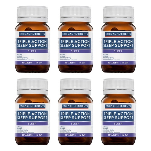 Ethical Nutrients Triple Action Sleep Support 30 Tablets Pack of 6