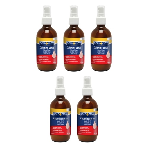 Goldx Calamine Spray 200mL Pack of 5