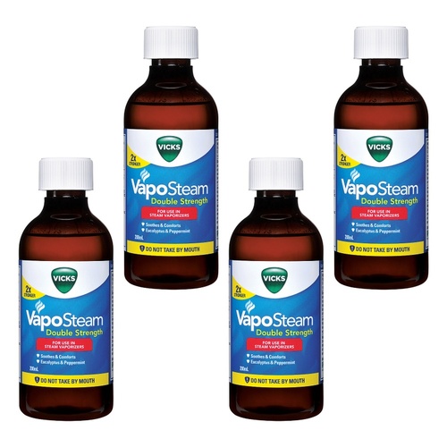 Vicks VapoSteam Double Strength Inhalant 200mL Pack of 4