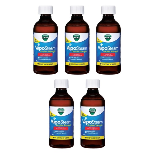 Vicks VapoSteam Double Strength Inhalant 200mL Pack of 5