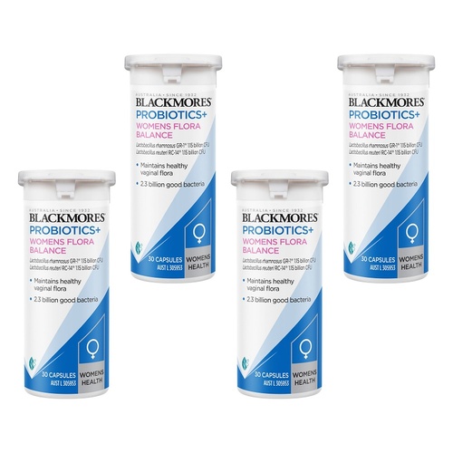 Blackmores Probiotics+ Women's Flora Balance 30 Capsules Pack of 4
