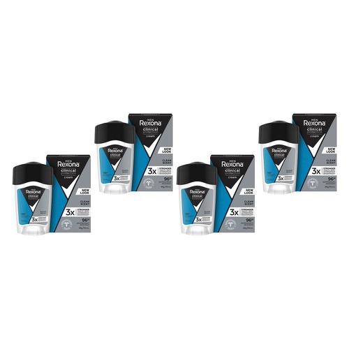 Rexona Men Clinical Protection Antiperspirant Clean Scent 45mL Pack of 4