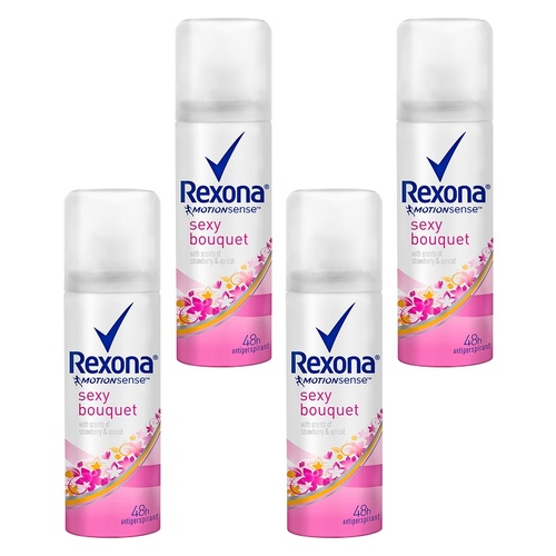 Rexona Antiperspirant Aerosol Deodorant Sexy Bouquet 50mL Pack of 4