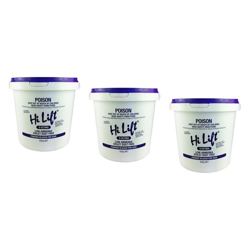 Hi Lift V-Ultima Violet Powder Bleach 500g Pack of 3
