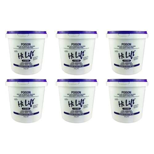 Hi Lift V-Ultima Violet Powder Bleach 500g Pack of 6