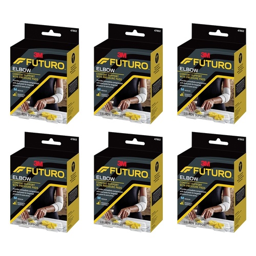 Futuro Comfort Elbow Support with Pressure Pads Medium Pack of 6