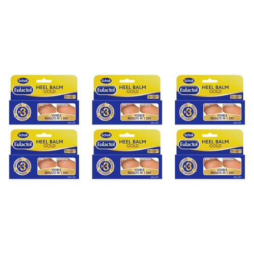 Scholl Eulactol Cracked Heel Balm Gold 60mL Pack of 6
