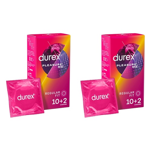 Durex Pleasure Me Condoms 10 Pack Bundle of 2