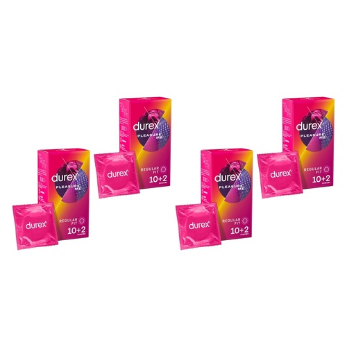 Durex Pleasure Me Condoms 10 Pack Bundle of 4